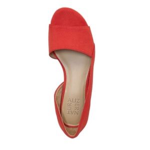 New Naturalizer Roma flats sz Chili Pepper fabric